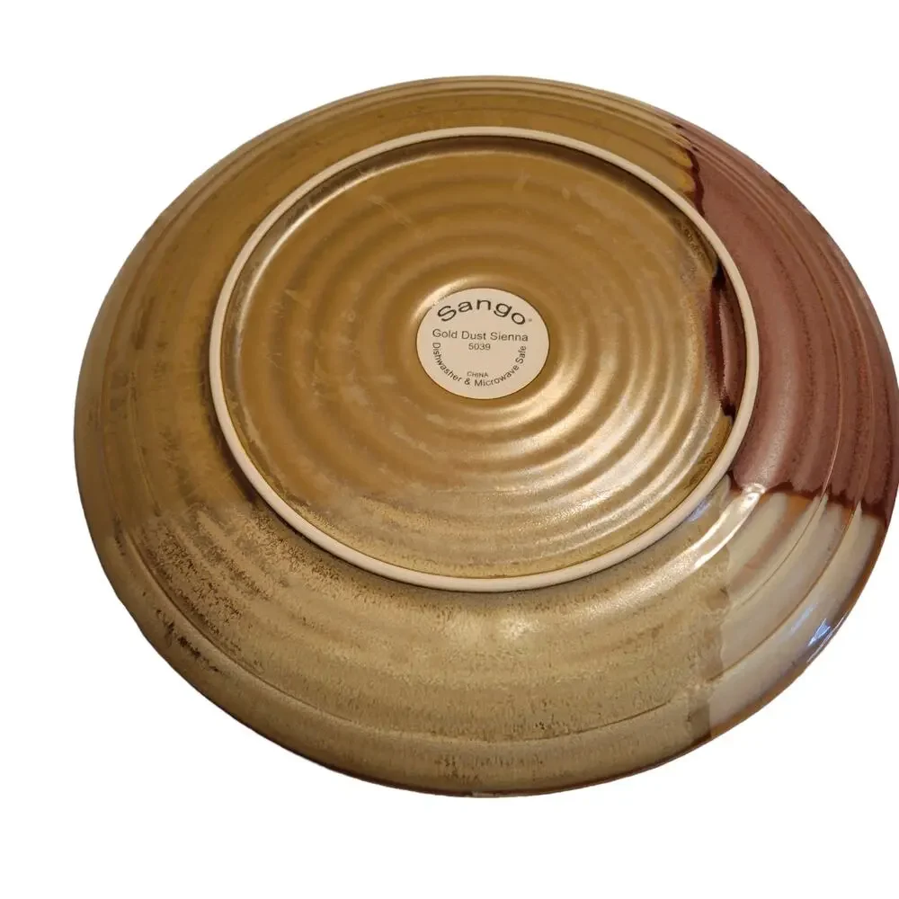 Sango Gold Dust Sienna 5039 Dinner Plates 10.75